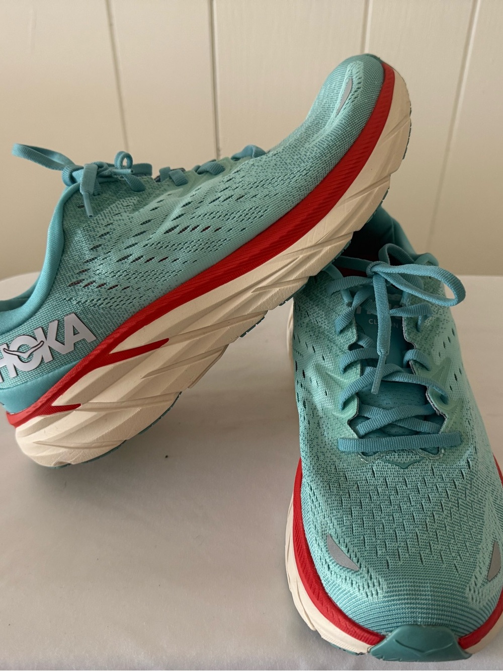 HOKA Women's Clifton 8 size 10.5B pre owned excellent condition.